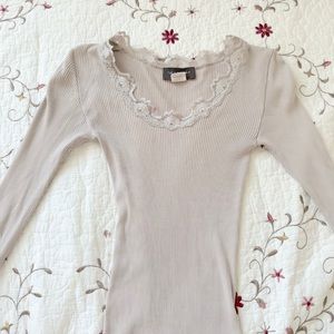 Vintage Lace Trim Top